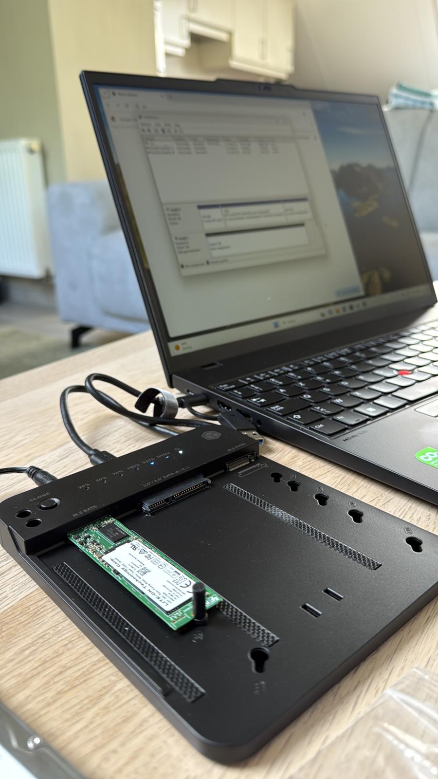 Laptop met datarecuperatie